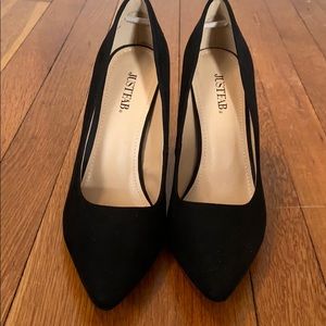9.5 black heels, never worn